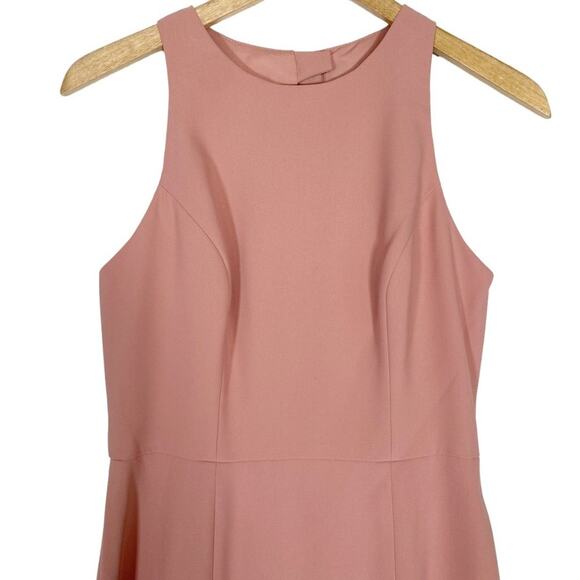 DESSY COLLECTION Diamond Cutout Back Trumpet Gown in Desert Rose - Picture 3 of 10